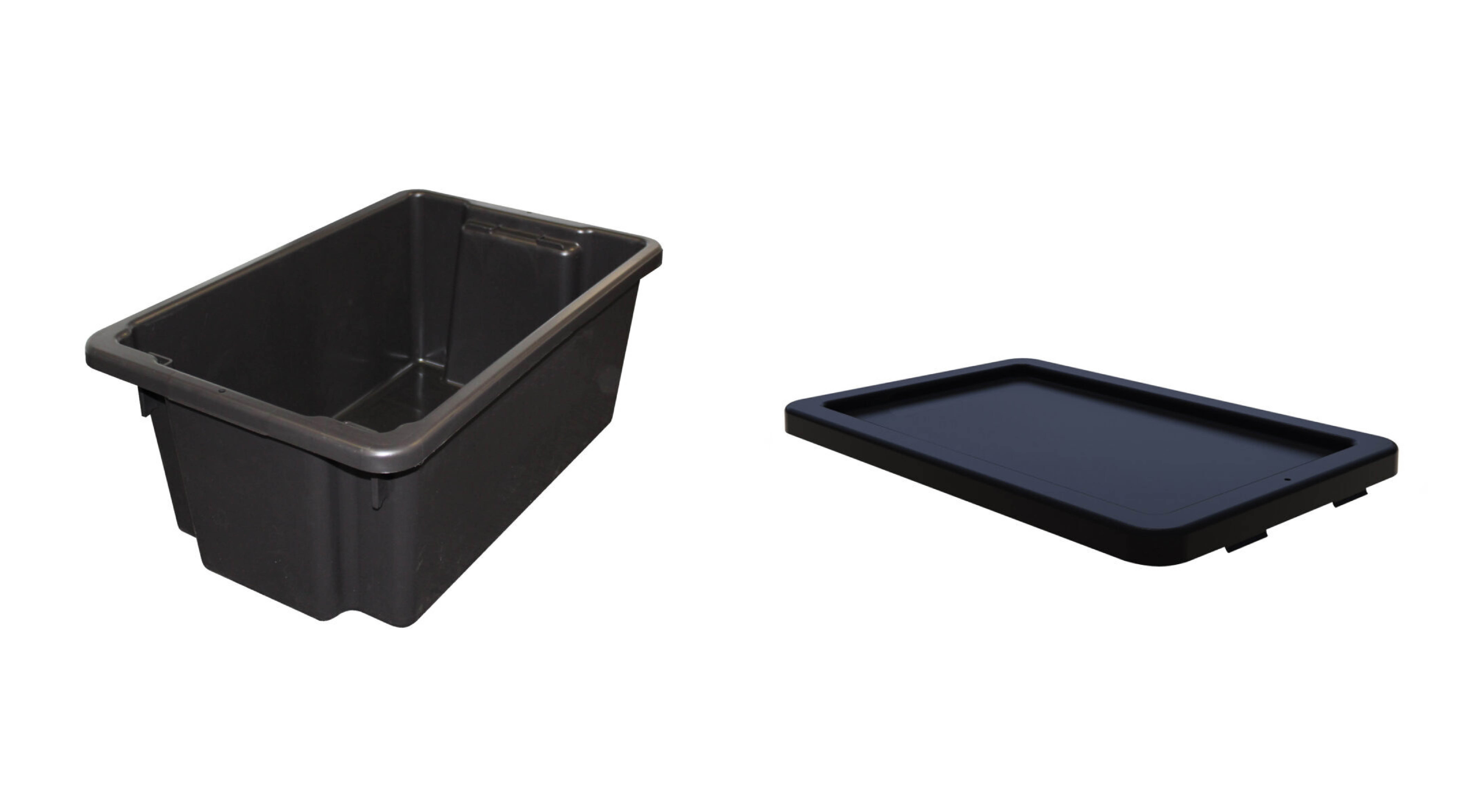 52L Storage box and lid- black